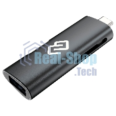 Кард-ридер USB 2.0/Type C Digma CR-СU2522-G серый