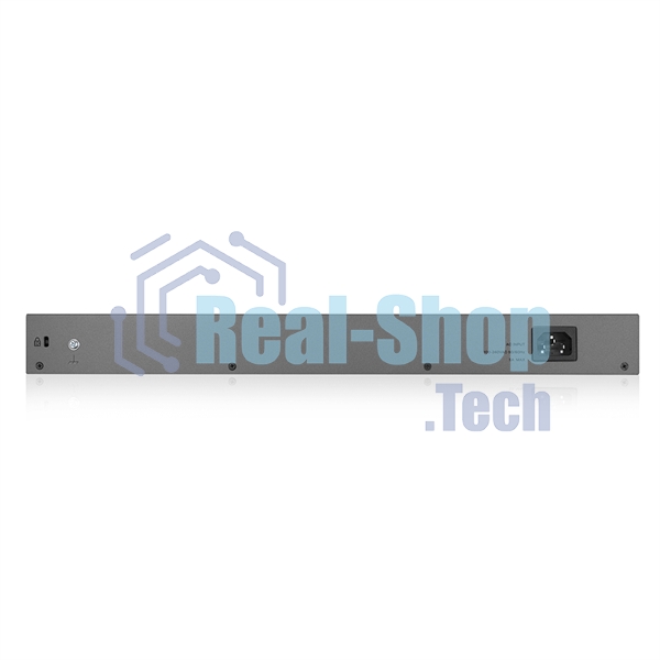 Коммутатор Zyxel GS1350-26HP, 24xGE PoE+, 2xCombo (SFP/RJ-45), бюджет PoE 375 Вт, дальность передачи питания до 250 м, автоперезагрузка PoE-портов, повышенная защита от перенапряжений и электростатических разряд