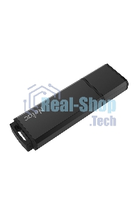 Флешка USB Netac U351, NT03U351N-256G-30BK, 256Gb, USB 3.0, с колпачком, металлическая черная