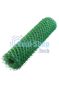 Решетка заборная в рулоне, 1,3х20 м, ячейка 70х55 мм, пластиковая, зеленая Россия