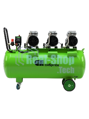 Компрессор безмаслянный малошумный Сибртех МБ 2250/100, 2250 Вт, 100л, 400 л/мин