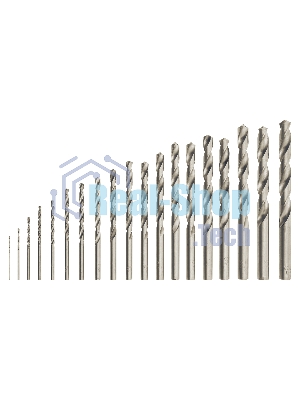 Набор сверл по металлу Сибртех, 1-10 мм (через 0,5 мм), HSS, 19 шт.,пластик.коробка цил. хвостовик