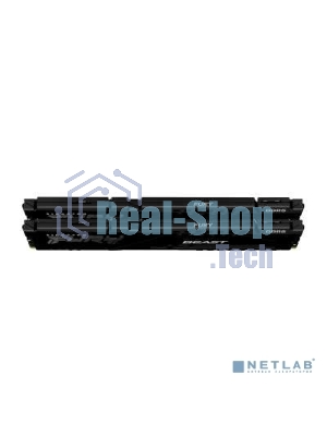 Оперативная память Kingston Fury Beast, DDR5, 32GB (2x16GB), 5200MHz, CL40, DIMM, радиатор, черный