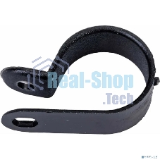 Кабельная скоба под винт Rexant 20 мм, черная, упаковка 50 шт.