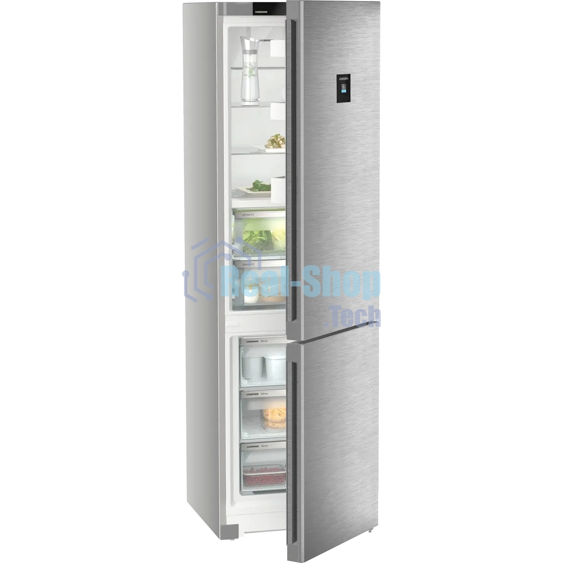 Холодильник Liebherr CBNsdc 573i-22 серебристый двухкамерный 266/94л морозилка снизу, No Frost