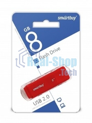 Флешка USB Smartbuy DOCK RED (SB8GBDK-R), 8Gb, USB 2.0, R/W 15/5, красный