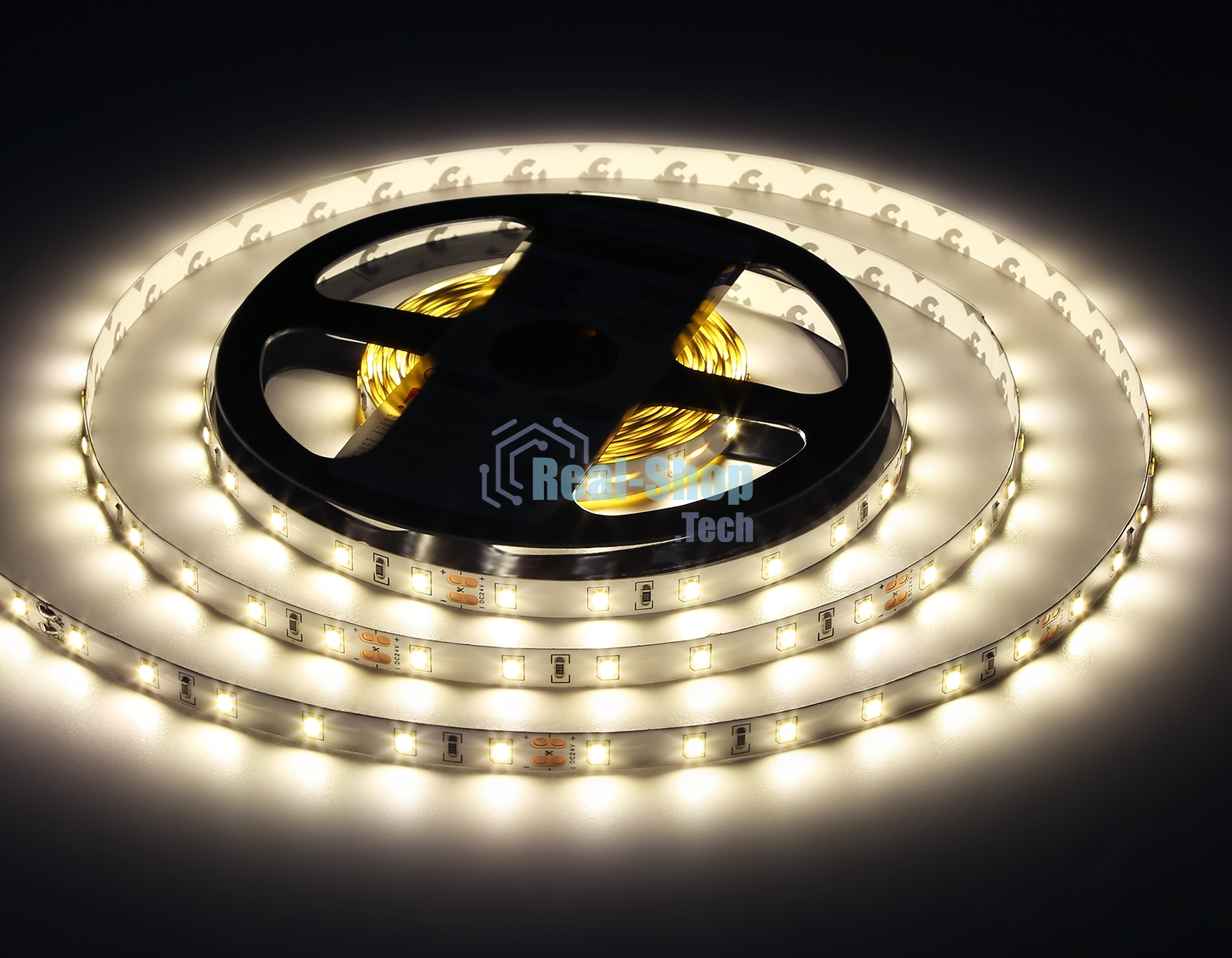 Светодиодная лента Ambrella light GS3002 2835 60Led/ 6W m/ 24V IP20 4500K/ 5000*8*1.2mm (2 конт.)