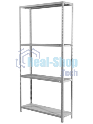 Металлические стеллажи Стеллаж MS 200KD/100x30/4 (Размеры внешние (ВхШхГ) 2000х1000х300 мм, 4 полки, с разборной стойкой)