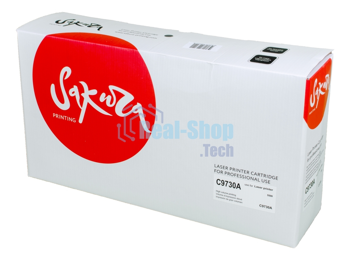 Картридж лазерный Sakura C9730A для принтера HP Laser Jet 5500/555, черный, 12000 к.