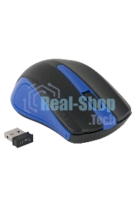Мышь беспроводная Oklick 485MW черный/синий, 1200 dpi, радиоканал, USB, кнопки - 3