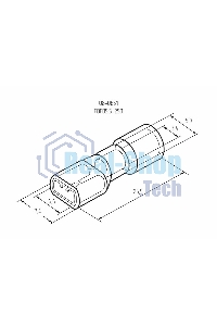 Клемма плоская Rexant полностью изолированная гнездо 6.6 мм 4-6 мм² (РППи-м 6.0-(6.3))