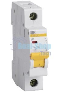 Выключатель автоматический модульный 1п D 4А 4.5кА ВА47-29 ИЭК MVA20-1-004-D