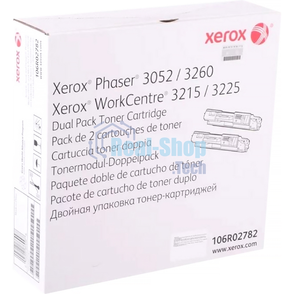 Картридж лазерный Xerox 106R02782 черный, 6000 стр. (упаковка 2шт х 3000 стр.), для Phaser 3052/3260/WC 3215/25 (channels)