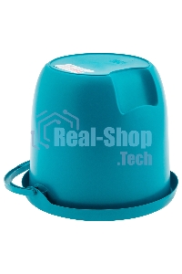 Ведро пластмассовое круглое 12 л, бирюзовое, Home Palisad