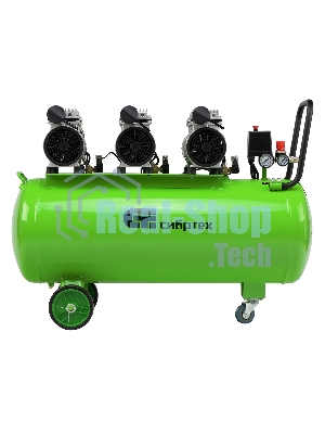 Компрессор безмаслянный малошумный Сибртех МБ 2250/100, 2250 Вт, 100л, 400 л/мин