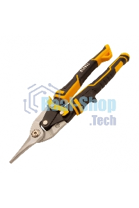 Ножницы по металлу Denzel, 270мм, прямой рез,сталь-CrMo, трехкомп.рук-ки