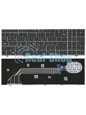 Клавиатура для ноутбука HP ProBook 4540S 4545S черная с серой рамкой