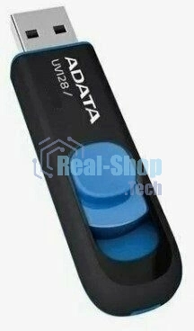 Флешка USB ADATA UV128 (AUV128-512G-RBE), 512Gb, USB 3.2 Gen1, R/W 100/30, черный/синий