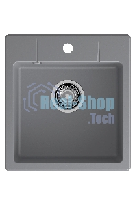 Мойка GRANFEST URBAN 245 1-чаша 450x490мм, монтаж: врезной, материал: кварц, темно-серый
