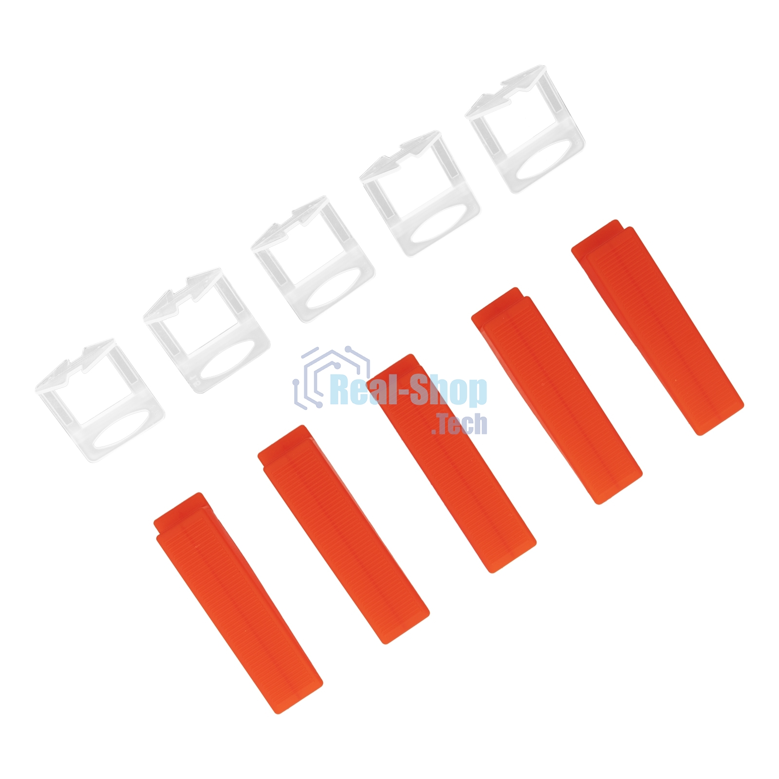 Комплект зажим + клин для системы выравнивания плитки Matrix СВП Ворота XL, 50/50 шт. в пакете