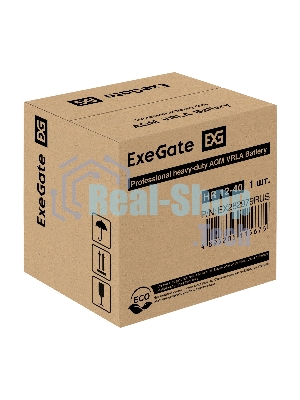 Аккумуляторная батарея ExeGate HR 12-40 (12V 40Ah, под болт М6)