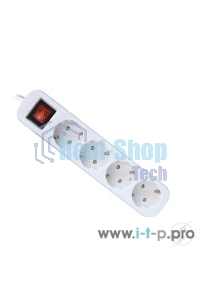 Удлинитель Defender S450 белый 5.0 м, 4 розетки 