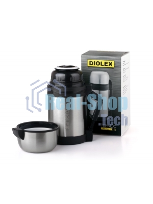 Термос Diolex DXU-800-1 800 мл, универсальный, ремешок в комплекте, из нержавеющей стали