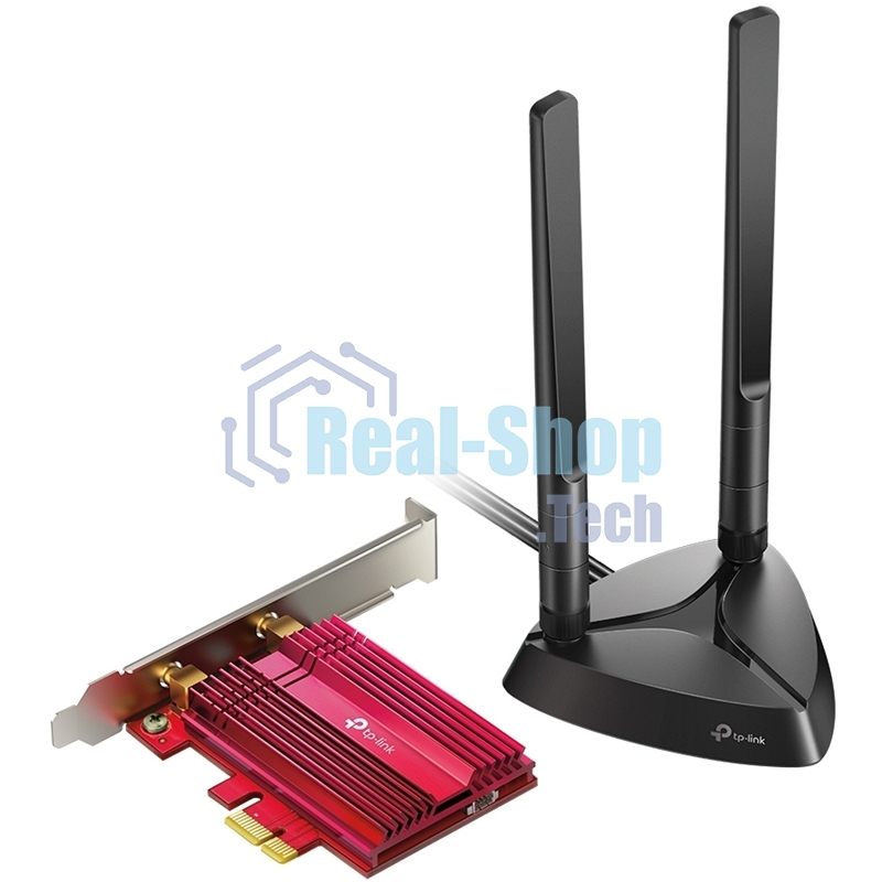 Адаптер TP-Link Wi-Fi 11AX 3000Mbps dual-band PCI-E adapter, two external Antennas