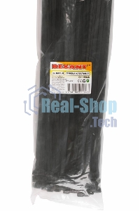 Хомут-стяжка кабельная нейлоновая Rexant 450 x 7,6 мм, черная, упаковка 100 шт.
