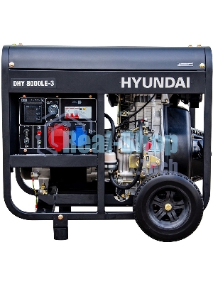 Электрогенератор дизельный Hyundai DHY 8000LE-3, 6.5 кВт, 79 дБ, 111 кг