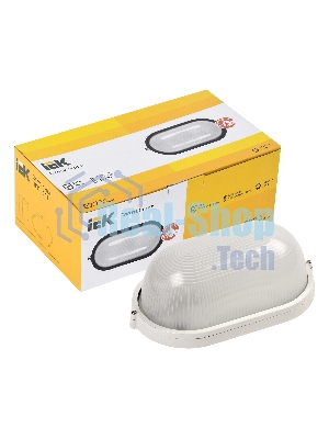 Светильник НПП 1201 100Вт Е27 IP54 белый/овал LNPP0-1201-1-100-K01 IEK