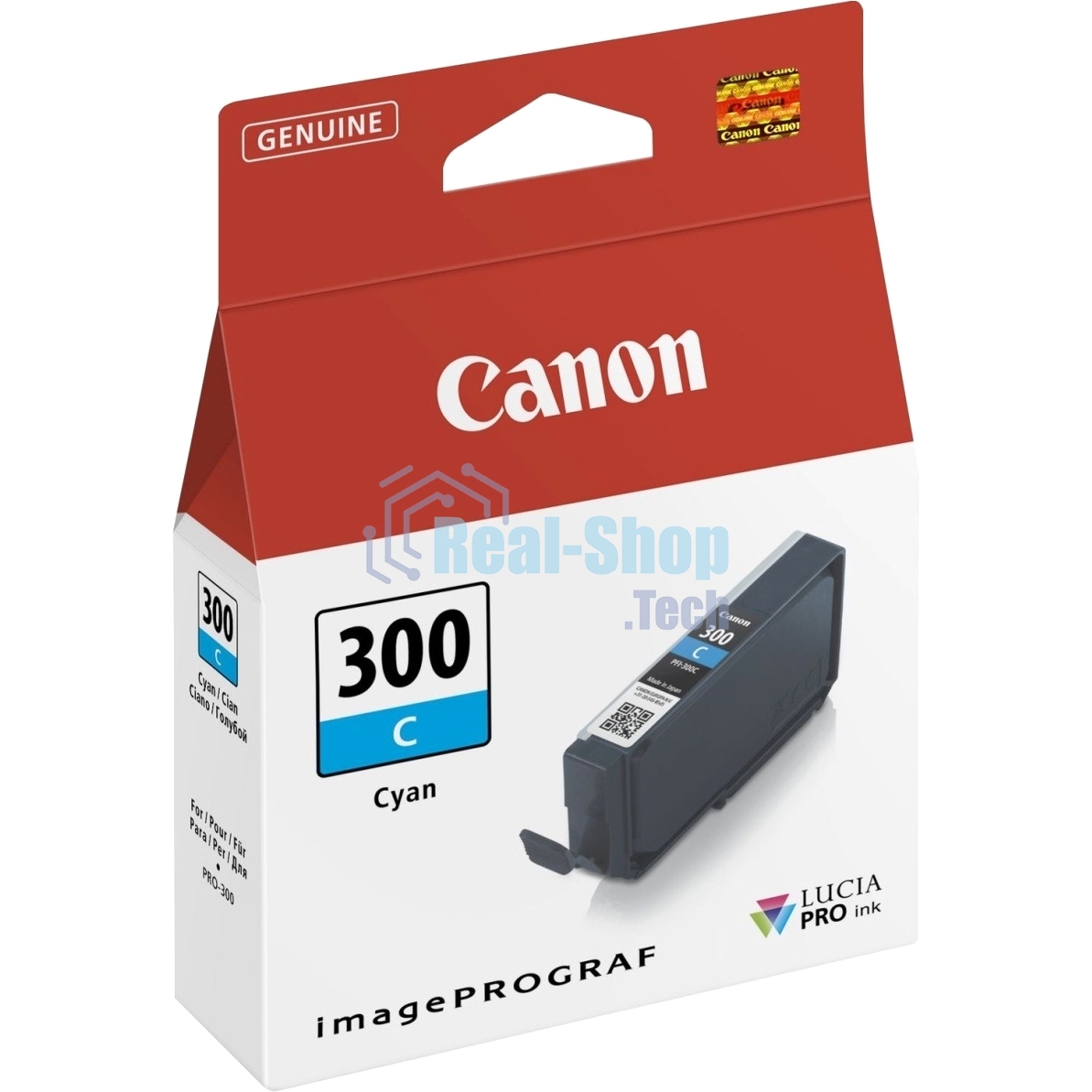 Картридж струйный Canon PFI-300 C EUR/OCN голубой (735 стр.) для Canon imagePROGRAF PRO-300