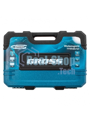 Набор инструментов Gross 76 предметов, 120 зубьев, CrV1/4, 1/2