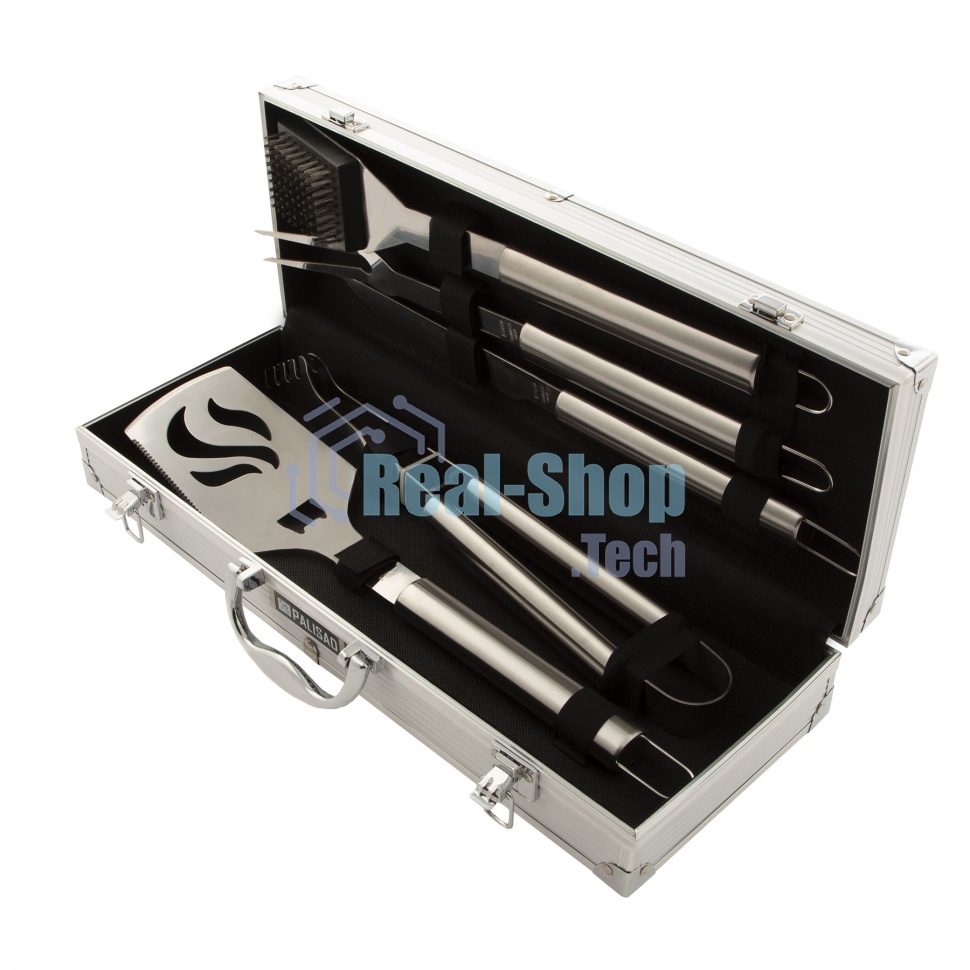 Набор приборов для барбекю 5шт в алюм.кейсе Camping Palisad