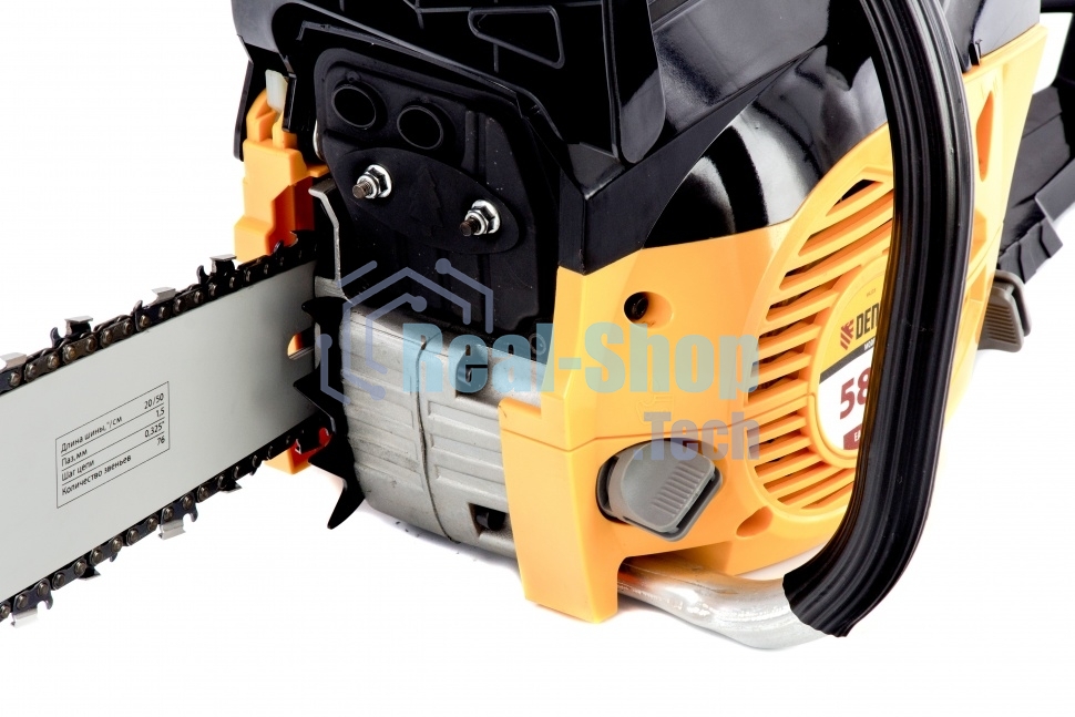 Пила цепная бензиновая Denzel DGS-5820, шина 50 см, 58см3, 4,1 л.с., шаг 0,325, паз 1,5 мм