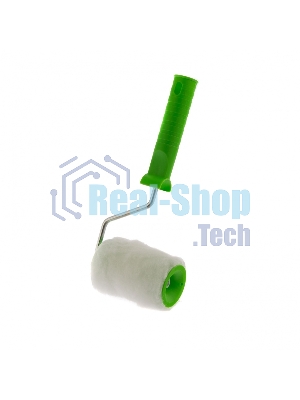 Валик Сибртех Искусственный мех с ручкой, 100 мм, ворс 15 мм, D 48 мм, D руч. 6 мм, полиэстер