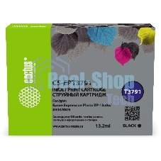 Картридж струйный Cactus CS-EPT3791 378XL черный (13.2 мл) для Epson Expression Photo XP-8500/XP-8505/XP-15000
