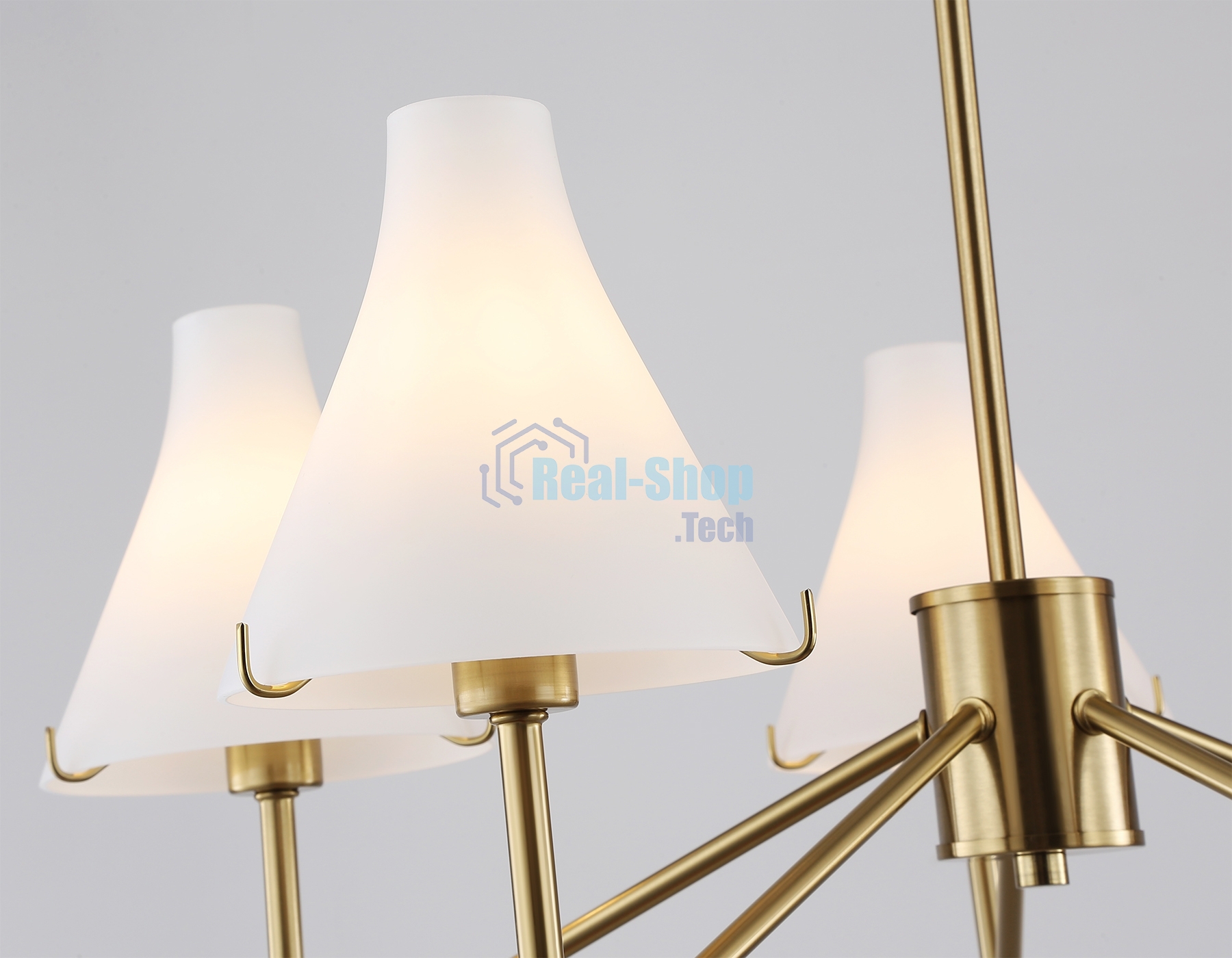 Люстра Ambrella light LH57133/5 BS/FR латунь/белый матовый E14/5 max 40W D650*590