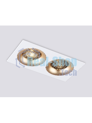Светильник встраиваемый Ambrella light TN102733/2 WH/GD белый/золото GU5.3 175*92*23