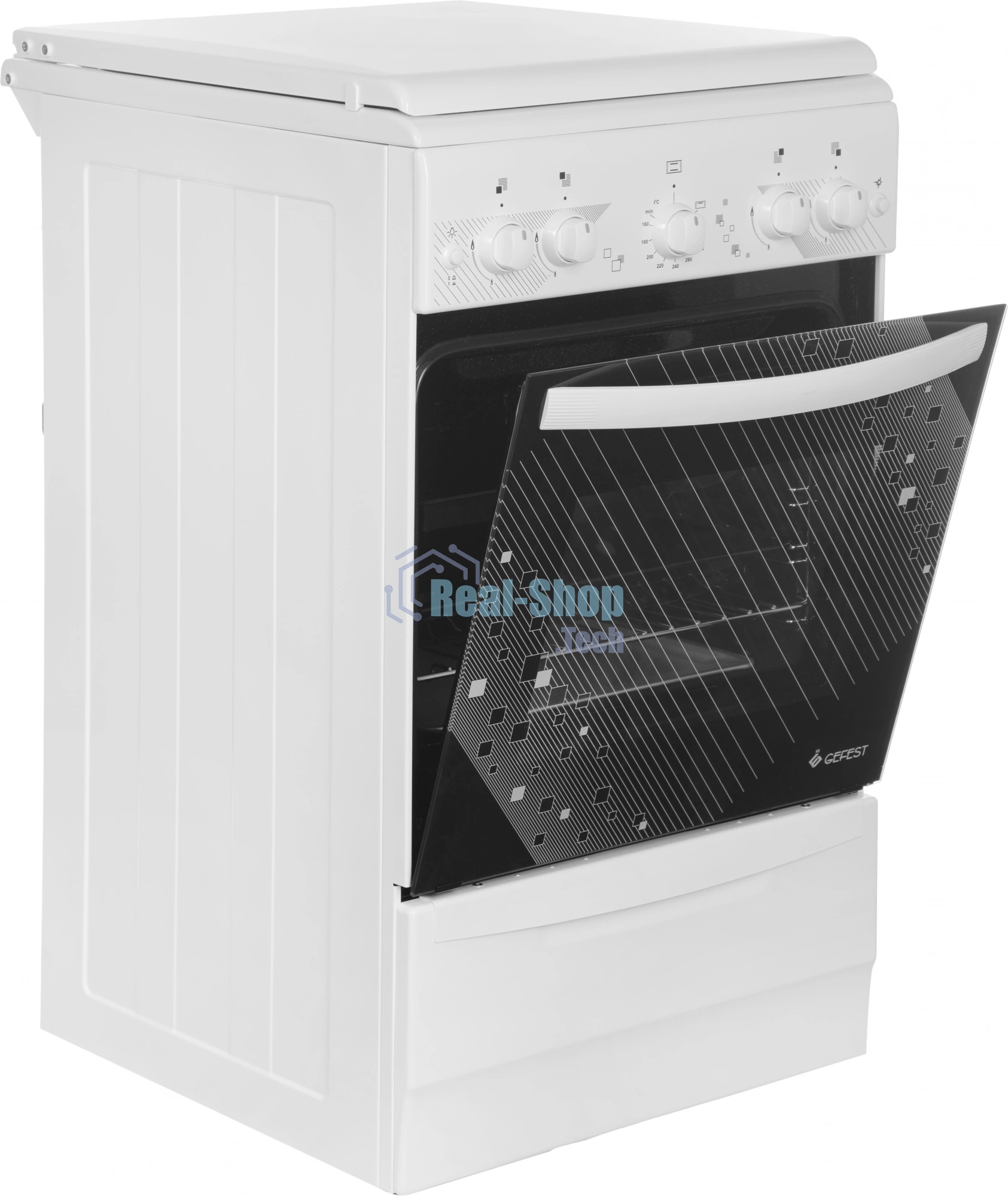 Плита газовая Gefest ПГ 5100-02 0309 белый, конфорок 4 шт, духовка 52 л, 50 см x 85 см x 58.5 см