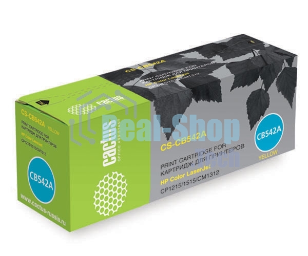 Картридж лазерный Cactus CS-CB542A желтый (1400 стр.) для HP Color LaserJet CP1215/1515/CM1312