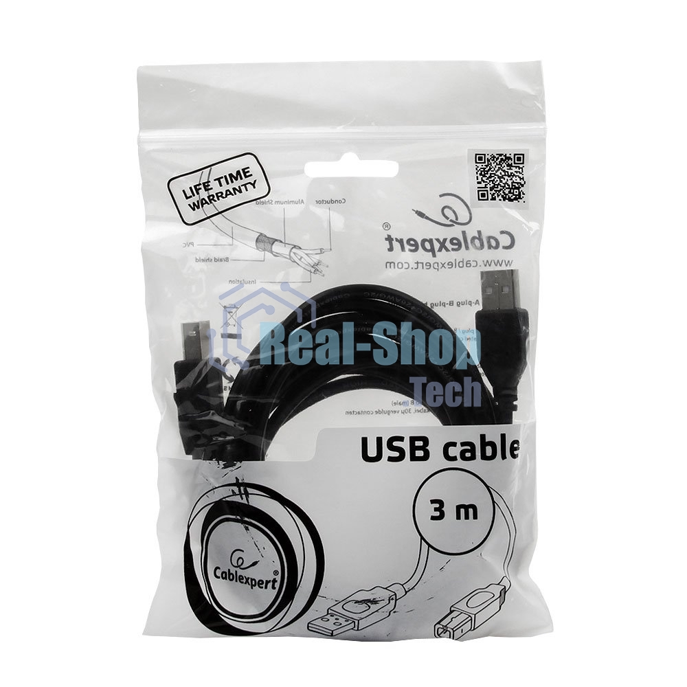 Кабель Gembird CCP-USB2-AMBM-10 USB 2.0 кабель PRO для соед. 3.0м AM/BM позол. контакты, пакет