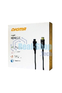 Кабель аудио-видео Digma HDMI 2.0 AOC HDMI (m)/HDMI (m) 10м. Позолоченные контакты черный (BHP AOC 2.0-10)