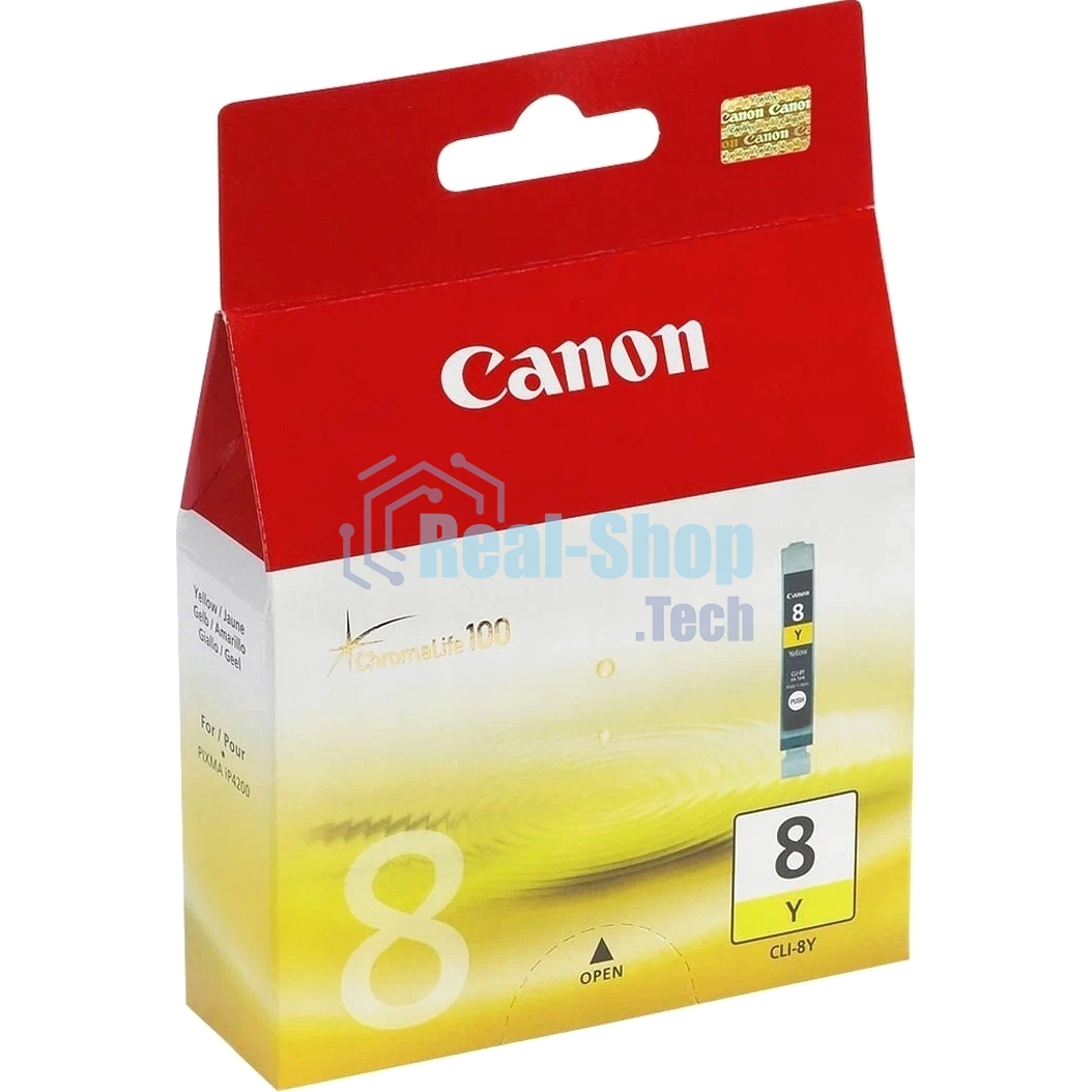 Картридж струйный CLI-8Y (0623B024), для Canon 4200/5200/MP500/MP800, Желтый, 490 стр.