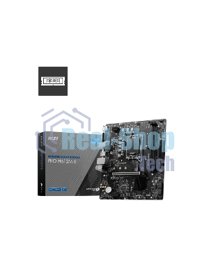 Материнская плата MSI PRO H610M-E, LGA 1700, Intel H610, 2xDDR5, 4xSATA, 1xM.2, 1xPCIe 4.0 x16, 1xPCIe 4.0 x1, 1xHDMI, 1xVGA, 1xRJ45 1Gb, 2xUSB-A 3.2 Gen 1, 4xUSB-A 2.0, 3x3.5мм, 7.1, mATX