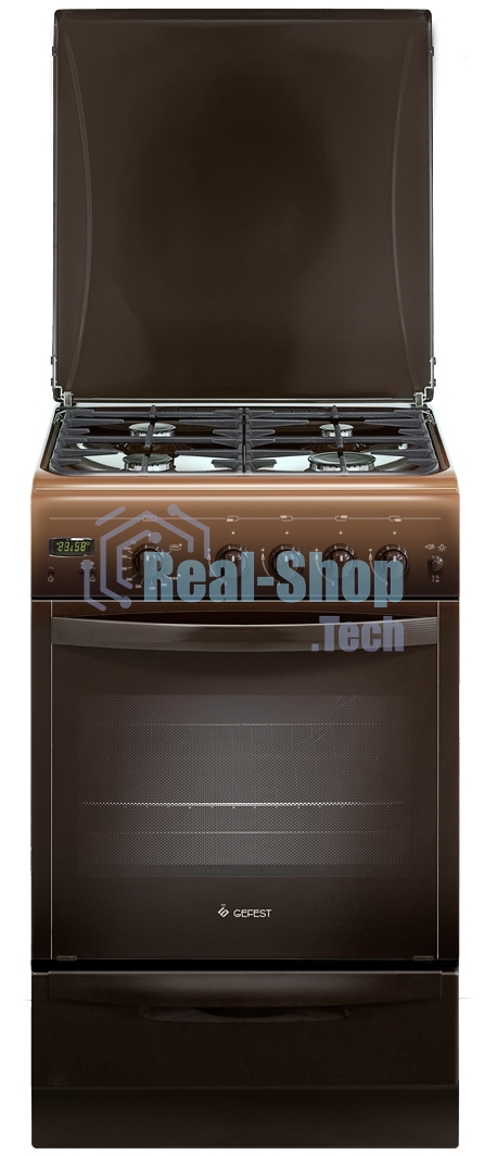 Плита газовая Gefest ПГ 5100-03 0001 коричневый, конфорок 4 шт, духовка 52 л, 50 см x 85 см x 58.5 см