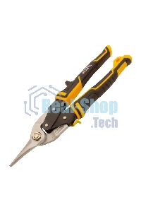 Ножницы по металлу Denzel, 270мм, прямой рез,сталь-CrMo, трехкомп.рук-ки