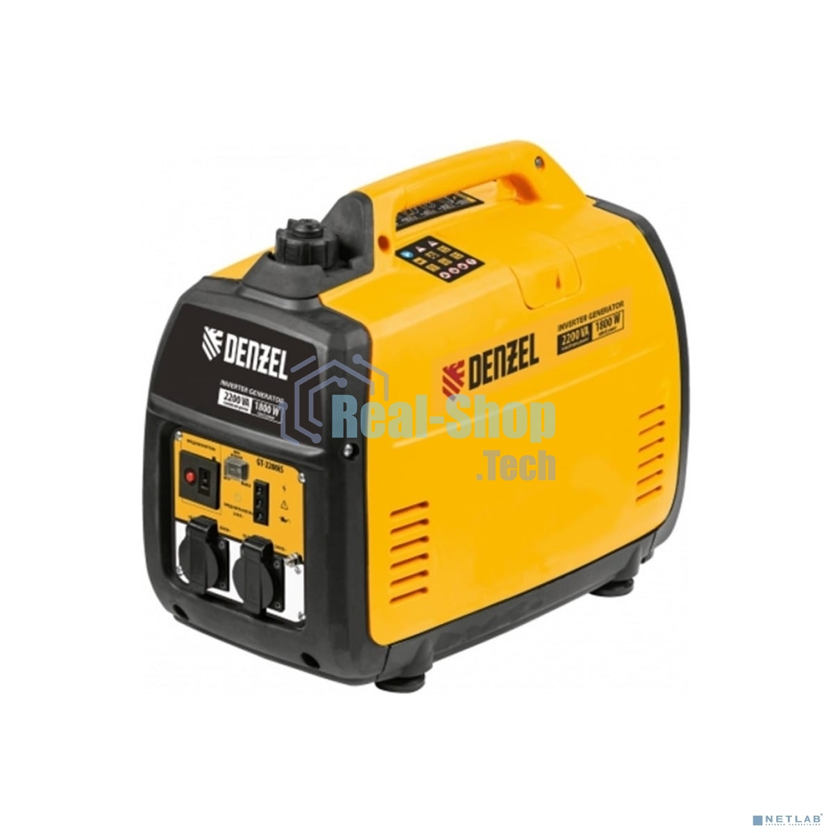 Генератор инверторный Denzel GT-2200iS, 2,2 кВт, 230 В, бак 4 л, закрытый корпус, ручной старт