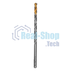 Сверло спиральное по металлу Denzel 7,0 х 156 мм, Р6М5, Golden Tip, удлиненное
