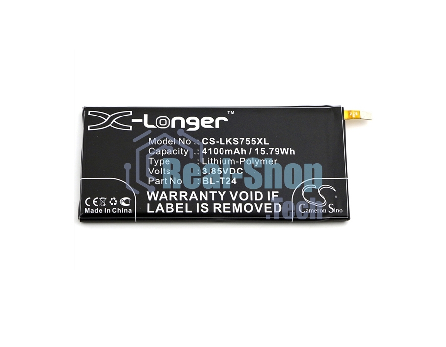 Аккумулятор CameronSino CS-LKS755XL BL-T24 для LG K212, K220 3.85V / 4100mAh / 15.79Wh